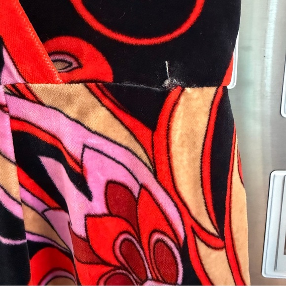 Vintage Velvet Paisley Floral Print Palazzo Jumpsuit - Picture 8 of 8